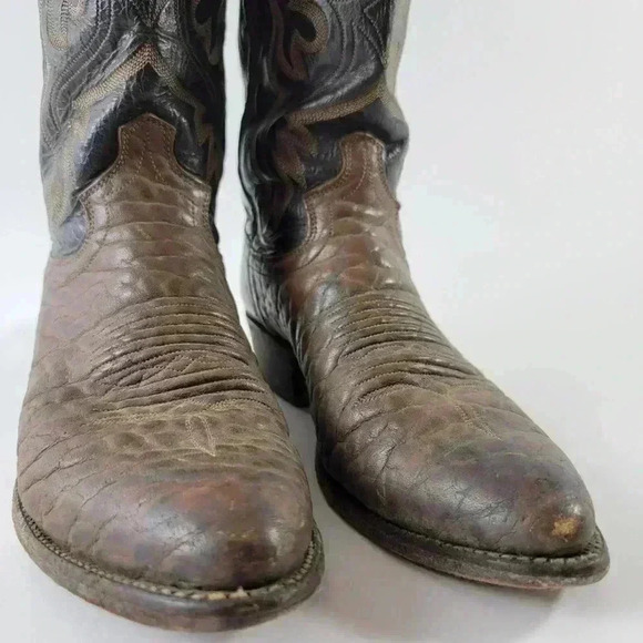 Justin Comb Last Point Toe Cowboy Boots - 8.5 - Picture 7 of 12